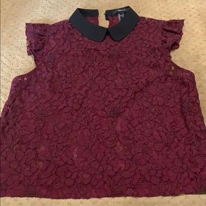 Collared lace blouse
